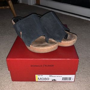 Donald J. Pliner Navy Sandals